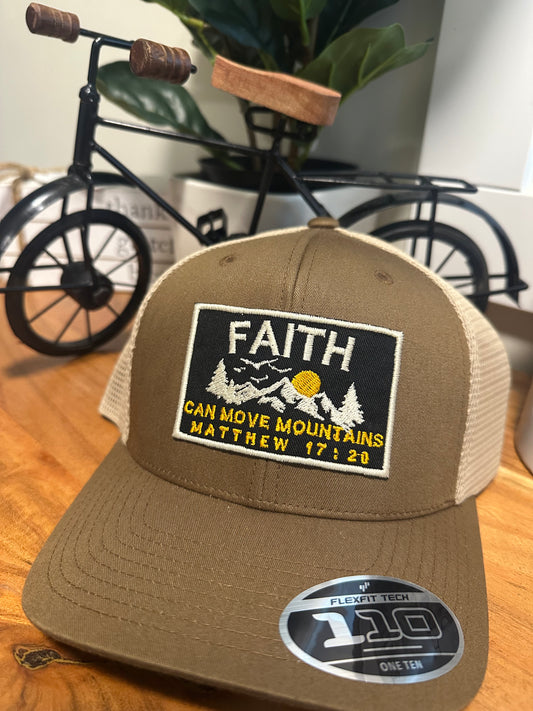 Faith can move mountains Truckers Hat