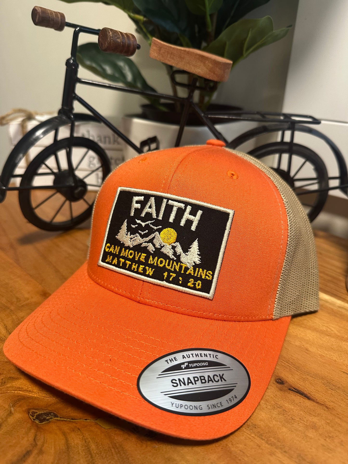 Faith can move mountains Truckers Hat