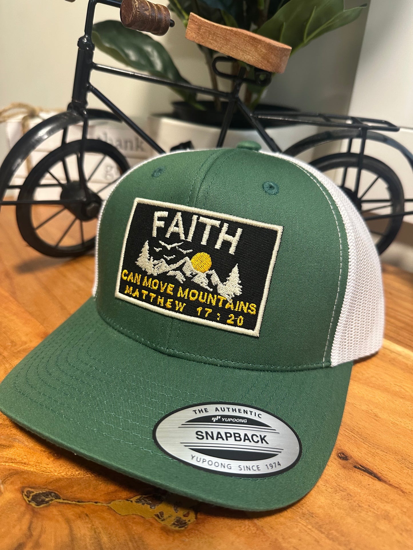 Faith can move mountains Truckers Hat