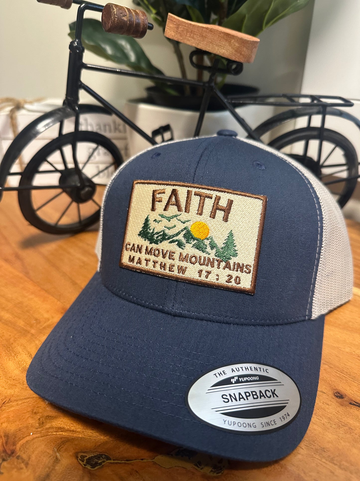Faith can move mountains Truckers Hat