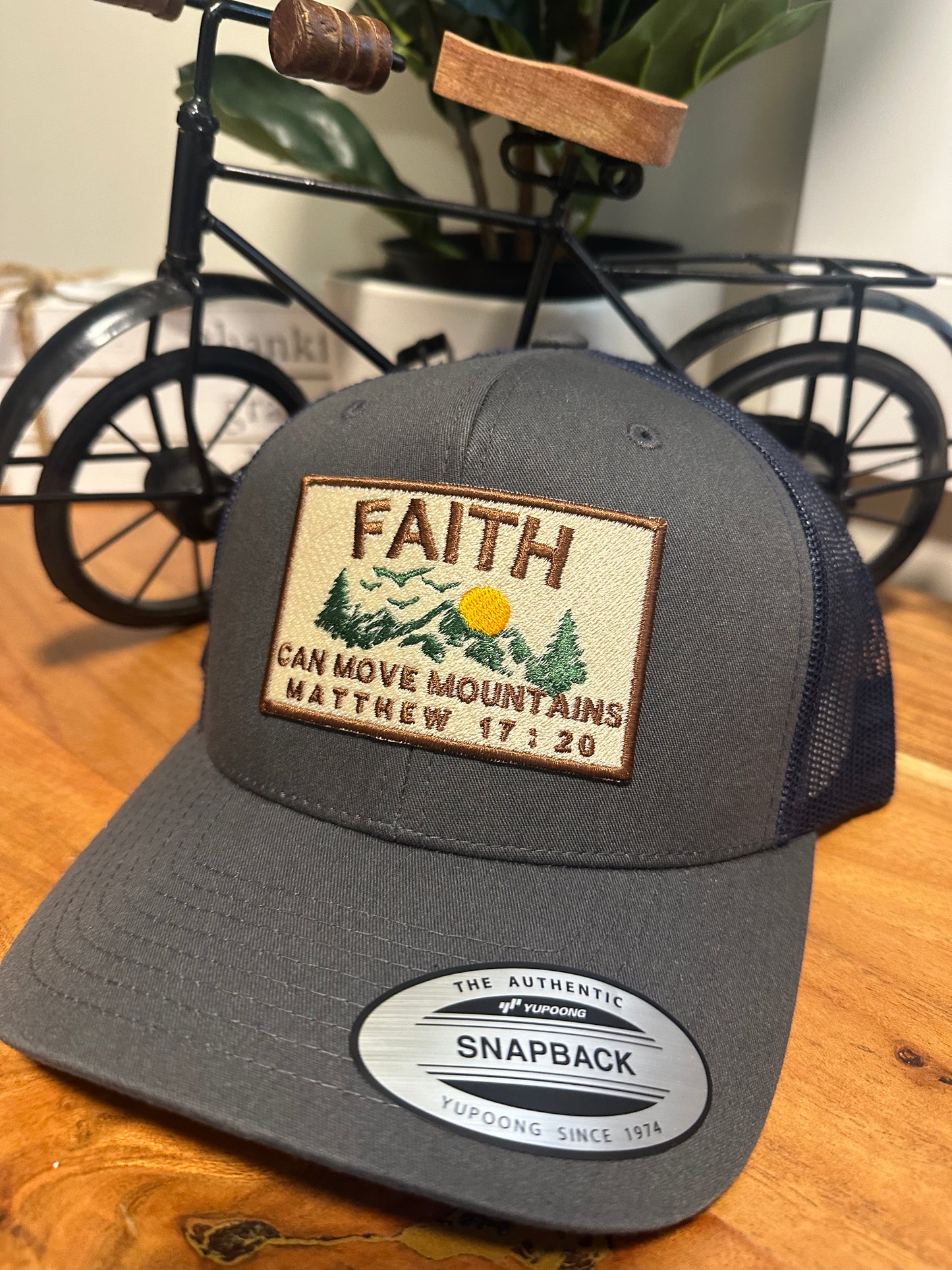 Faith can move mountains Truckers Hat