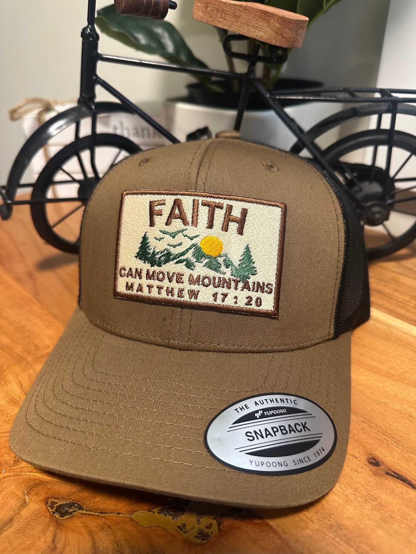 Faith can move mountains Truckers Hat