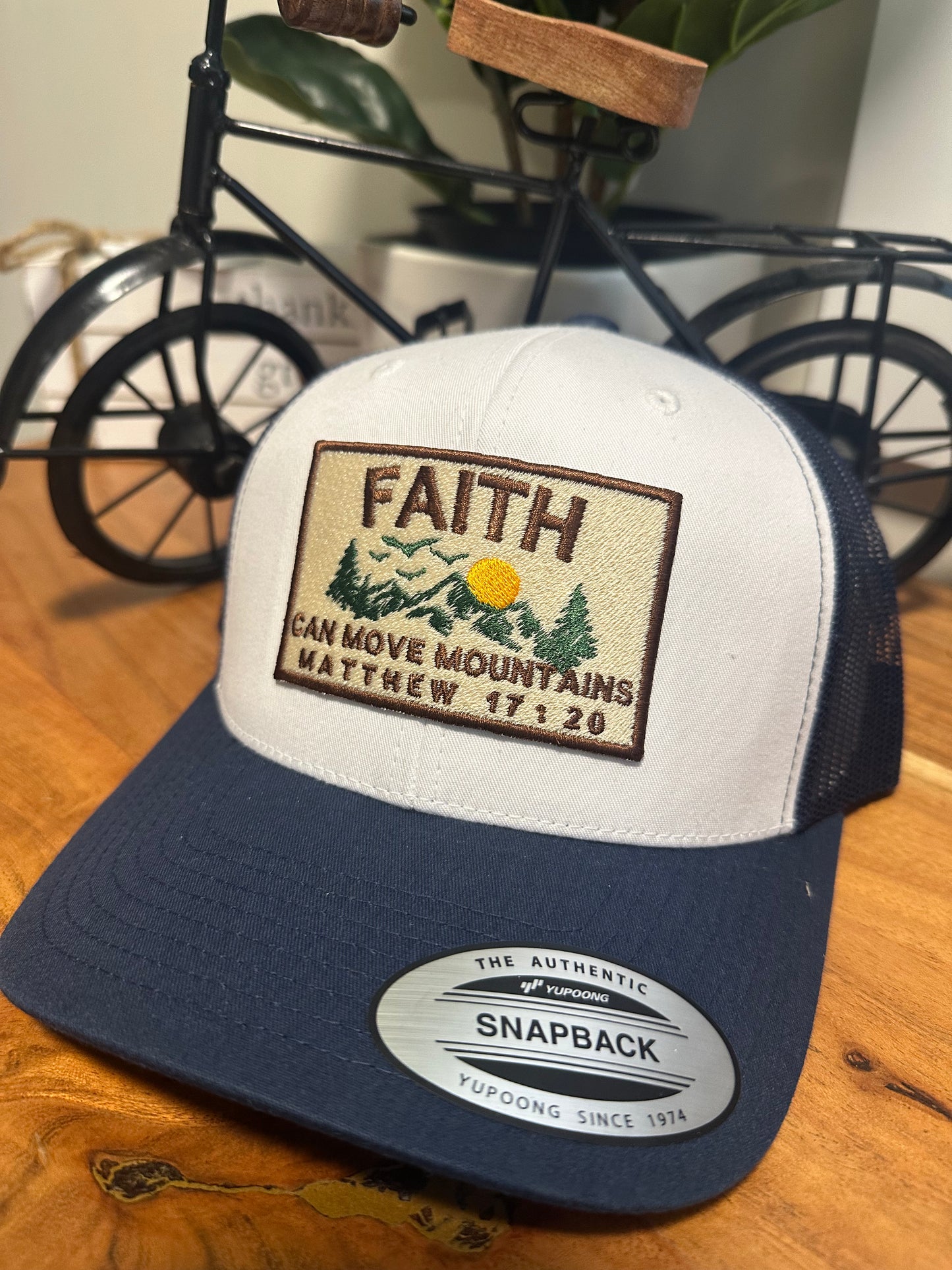 Faith can move mountains Truckers Hat