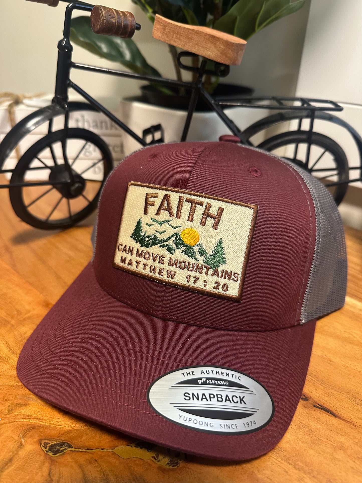 Faith can move mountains Truckers Hat