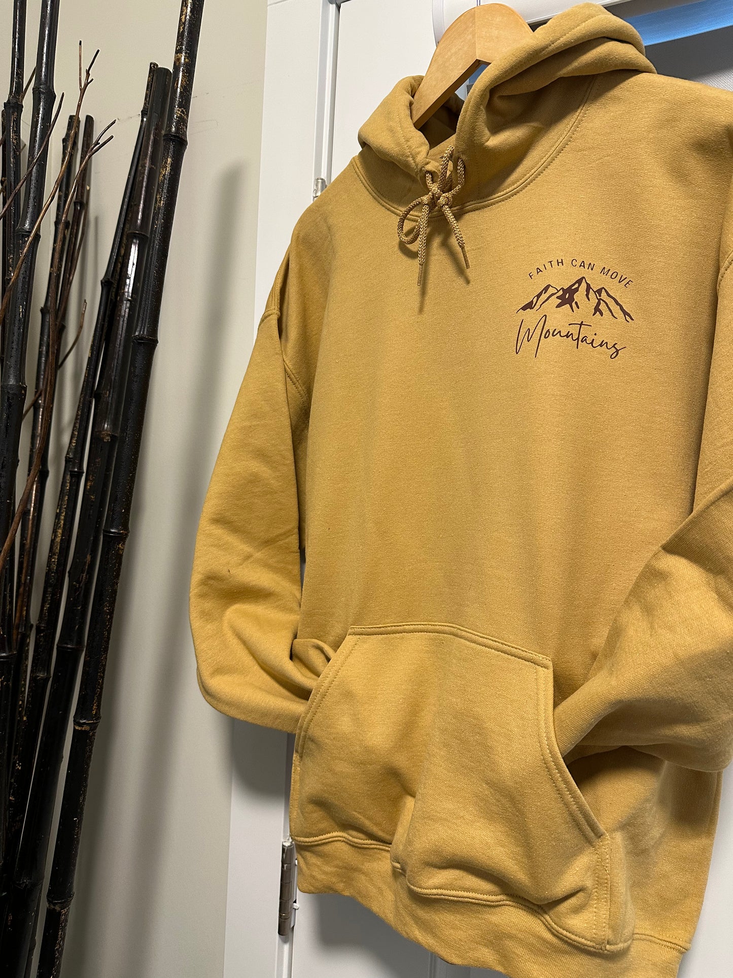 "Faith can move mountains" Hooded Sweatshirt