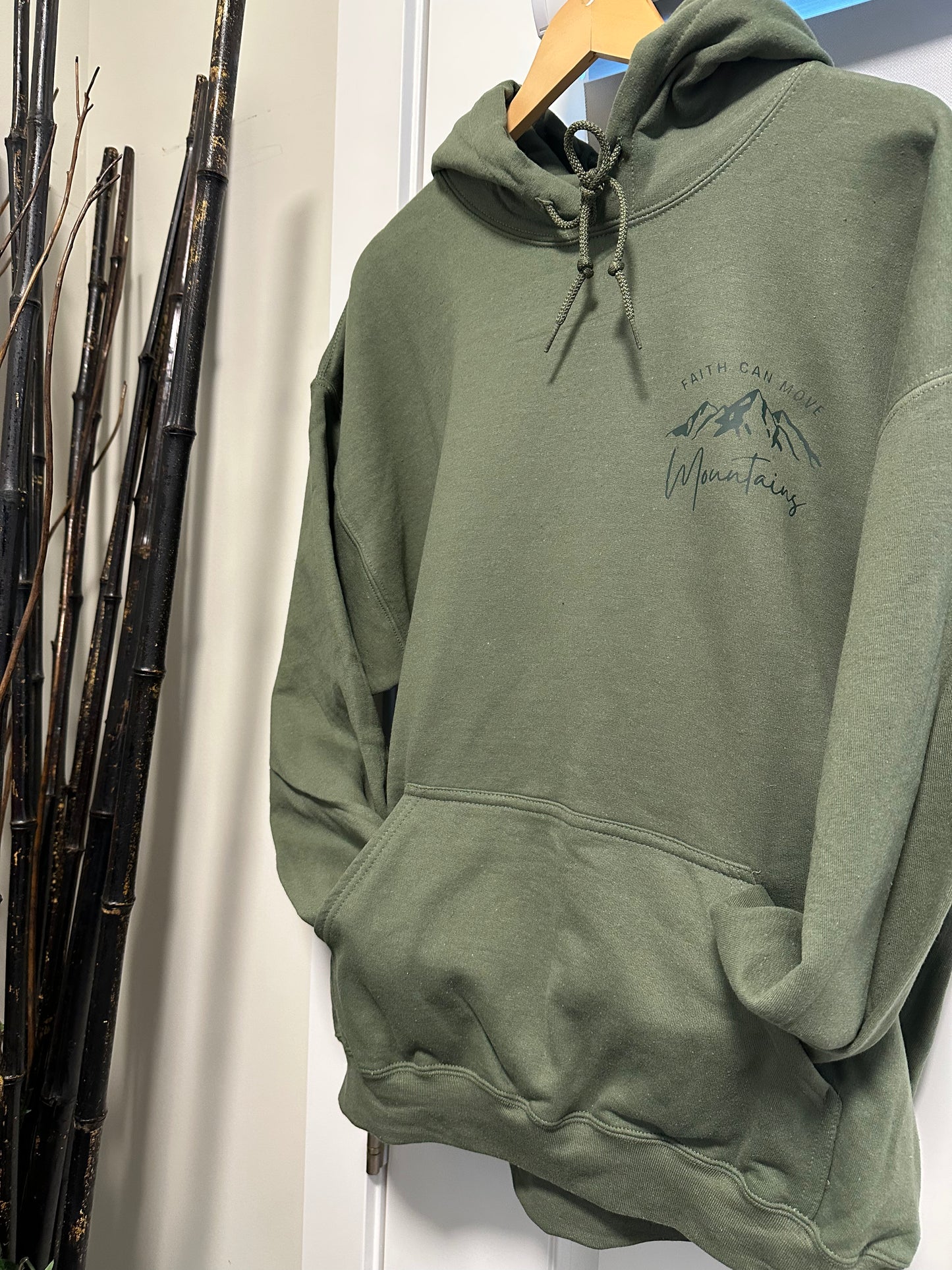 "Faith can move mountains" Hooded Sweatshirt