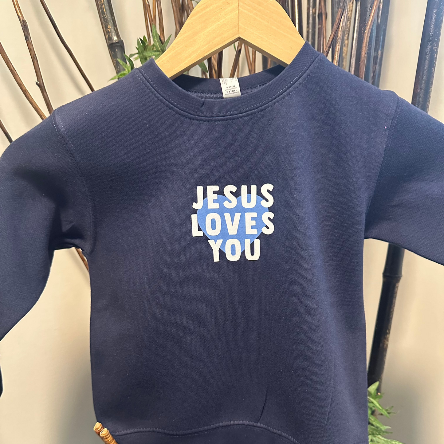 "Jesus Loves you" Kids Crewneck Sweatshirt