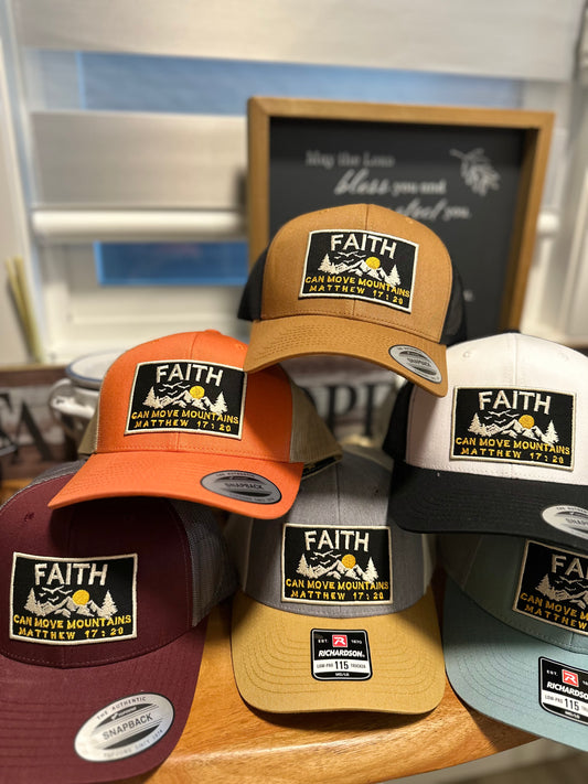 Faith can move mountains Truckers Hat