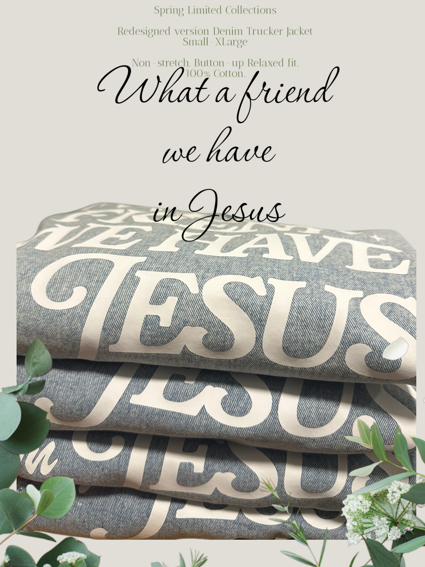 "John 15:13" Customized Denim Jacket