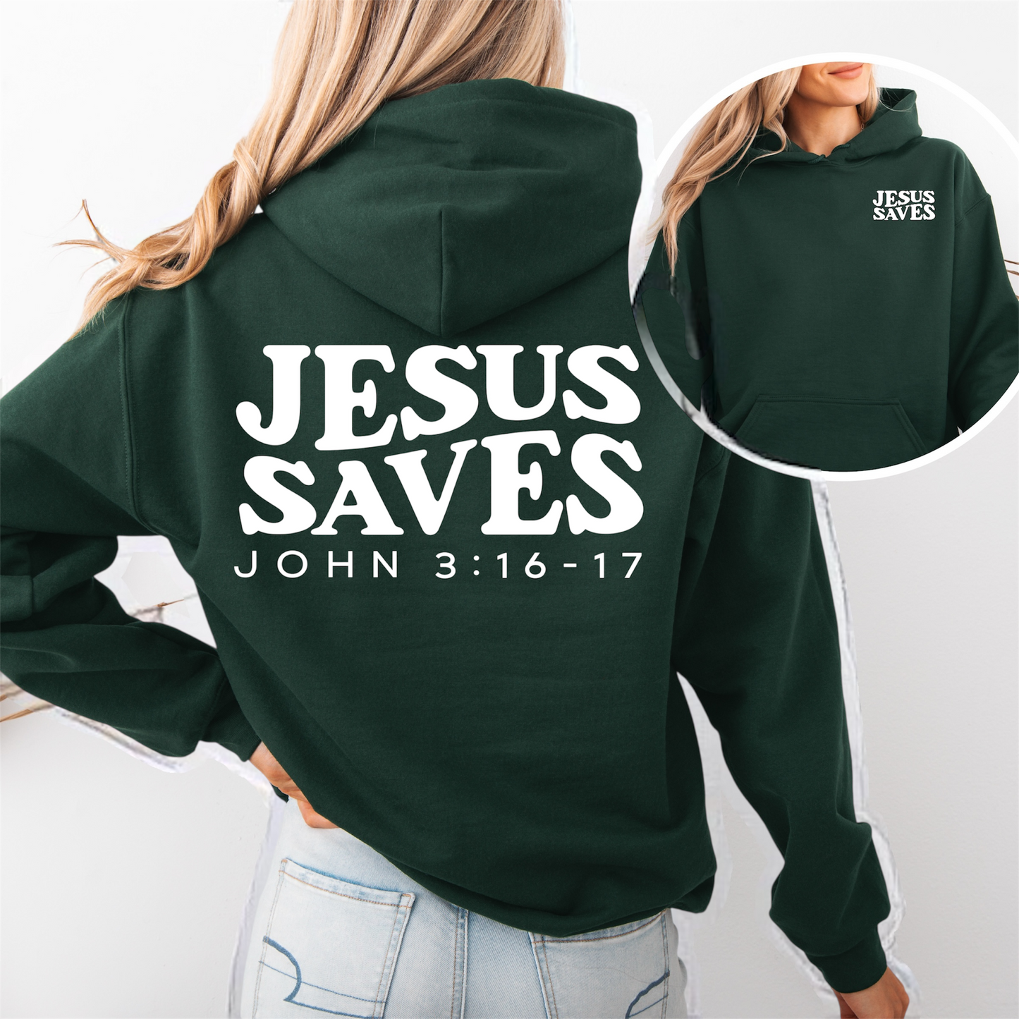 "Jesus Saves" Hooded Sweatshirt