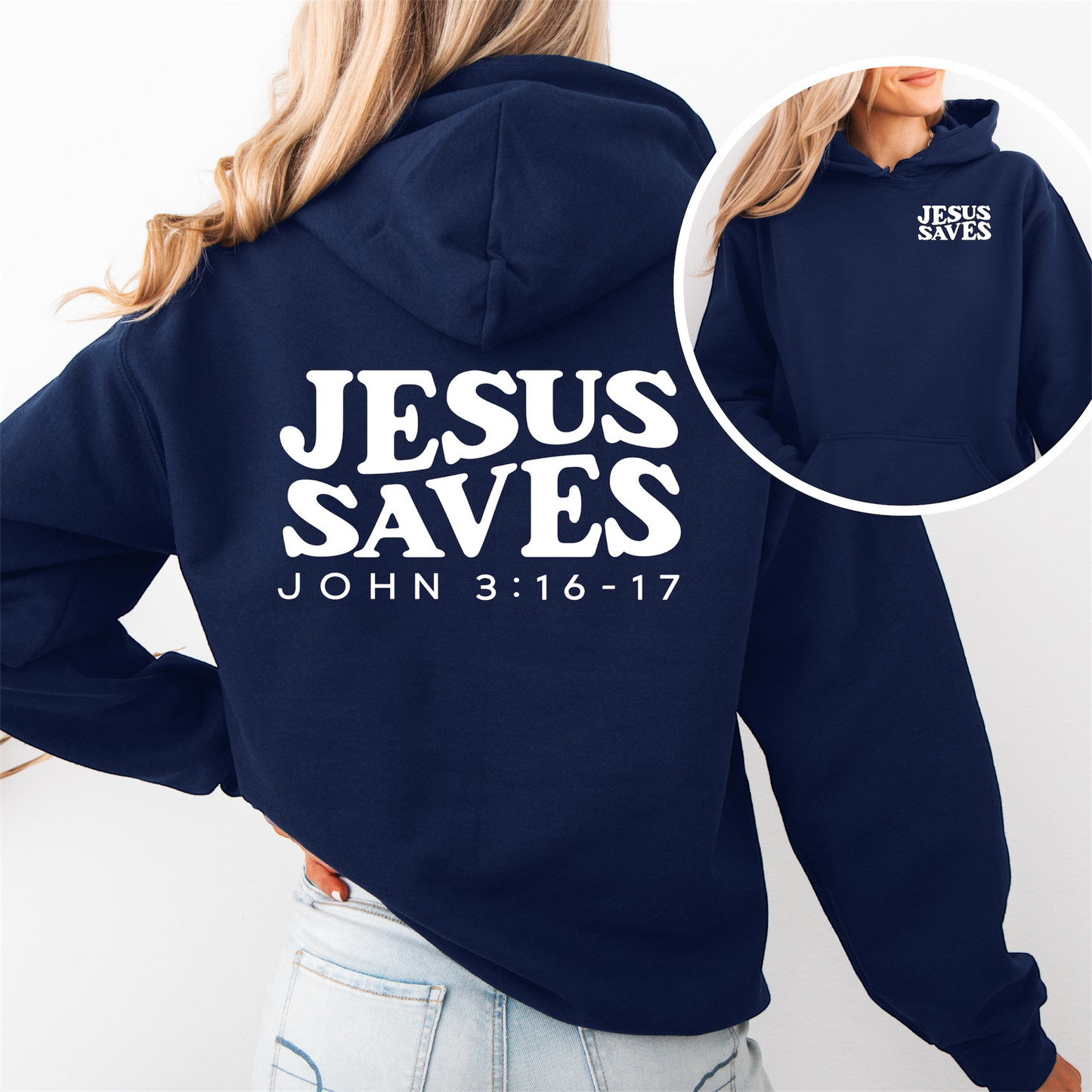 "Jesus Saves" Hooded Sweatshirt