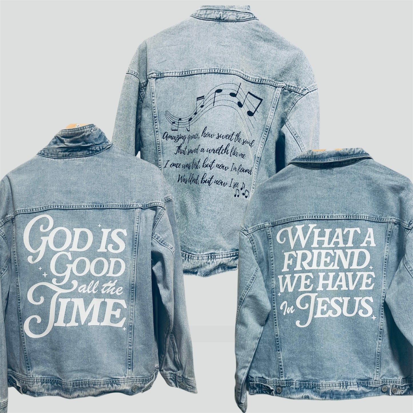 "John 15:13" Customized Denim Jacket