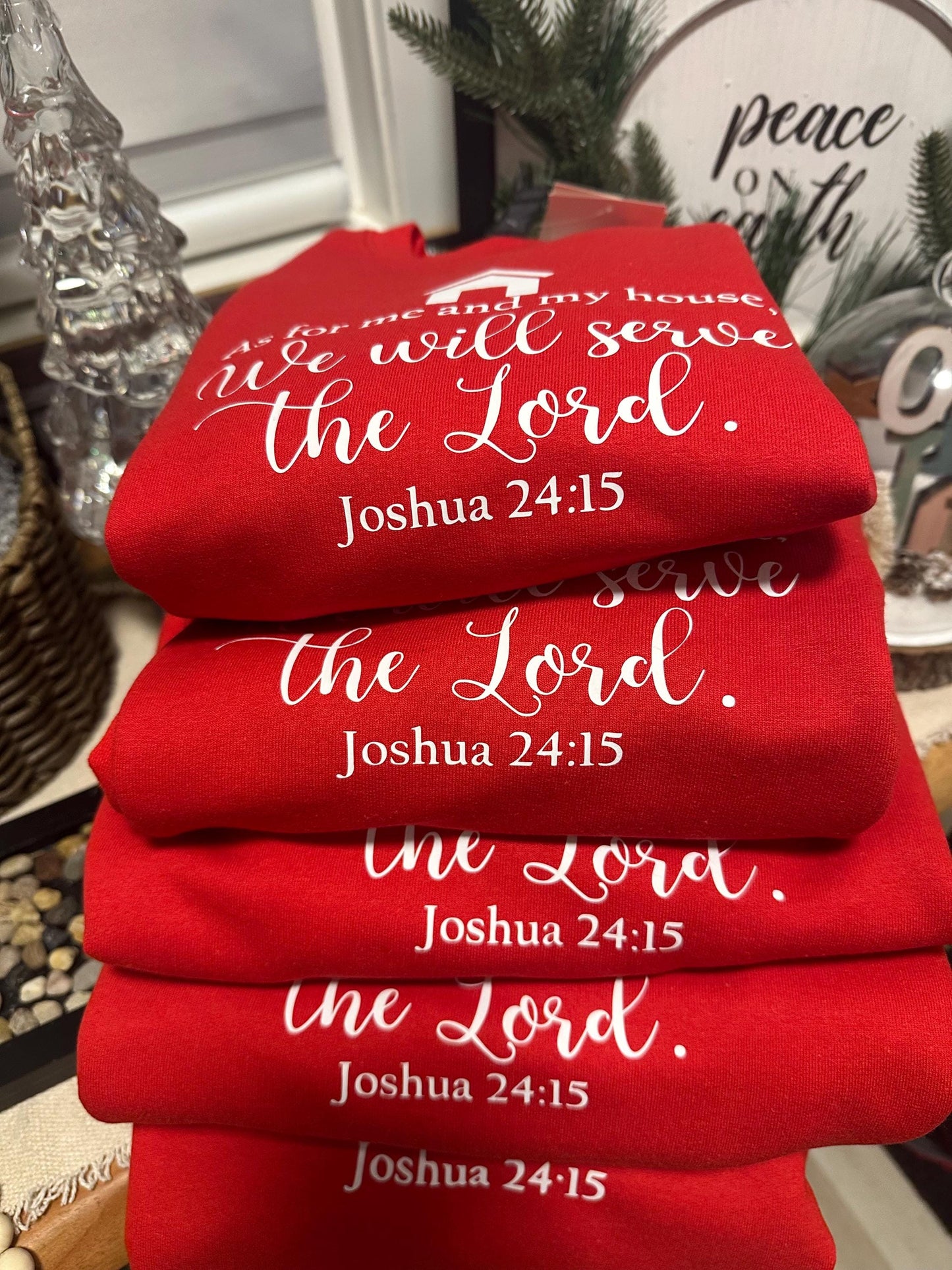 “As for me and my house, we will serve the Lord” Crewneck Sweatshirt