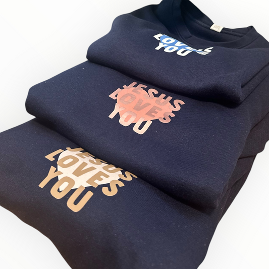 "Jesus Loves you" Kids Crewneck Sweatshirt