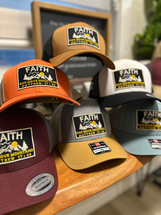 Faith can move mountains Truckers Hat