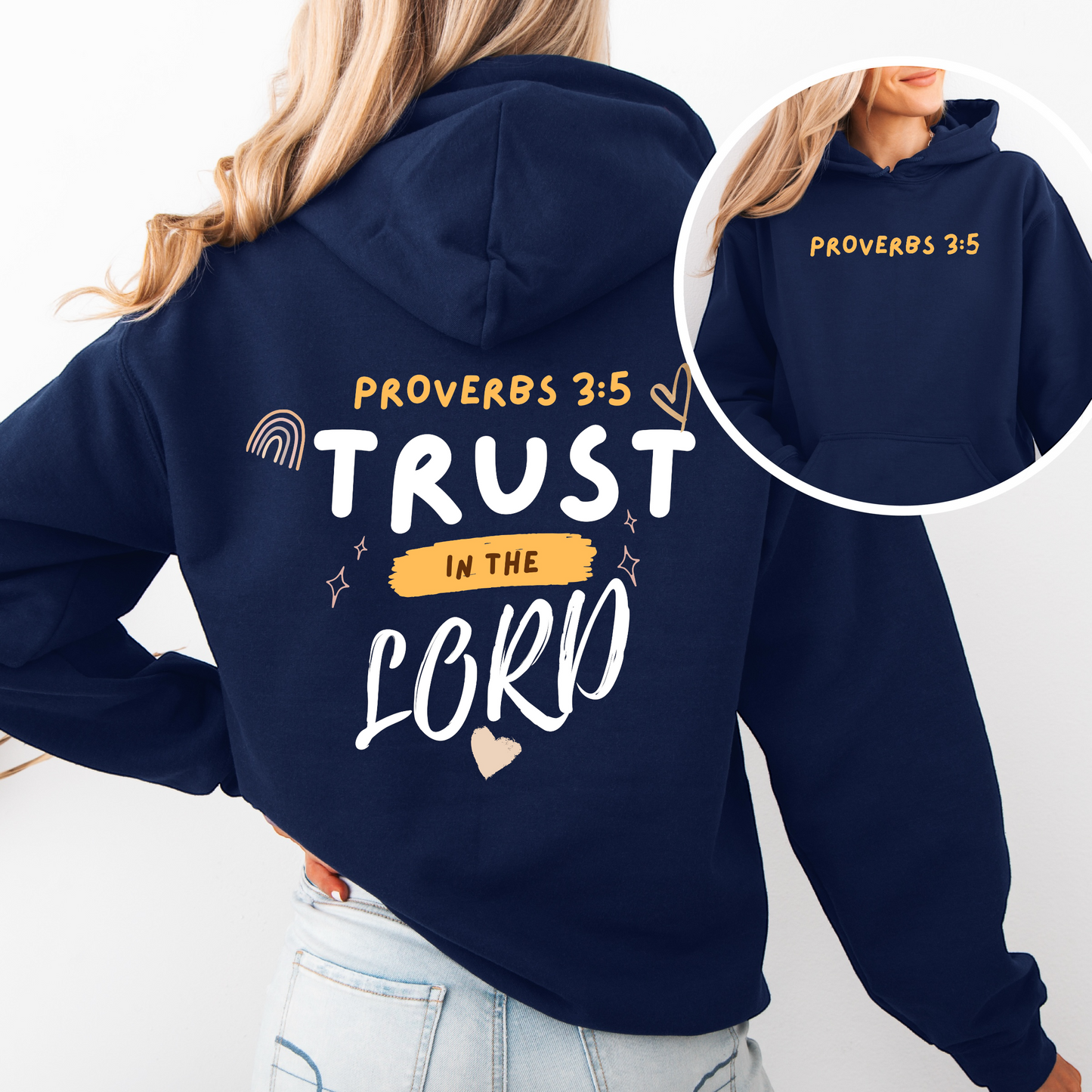 "Trust in the Lord with all your heart" Hooded Sweatshirt