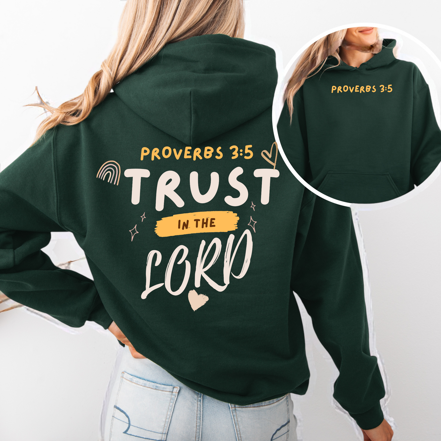 "Trust in the Lord with all your heart" Hooded Sweatshirt