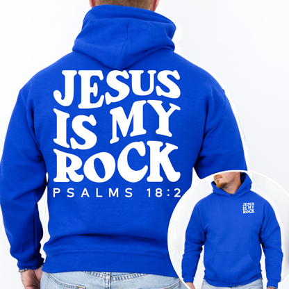 Jesus is my Rock Hooded Sweatshirt