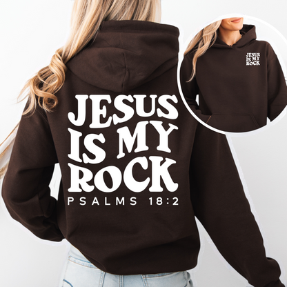 Jesus is my Rock Hooded Sweatshirt