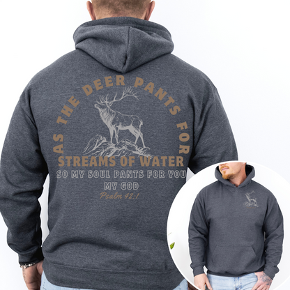 "My souls pants for You, my God" Hooded Sweatshirt