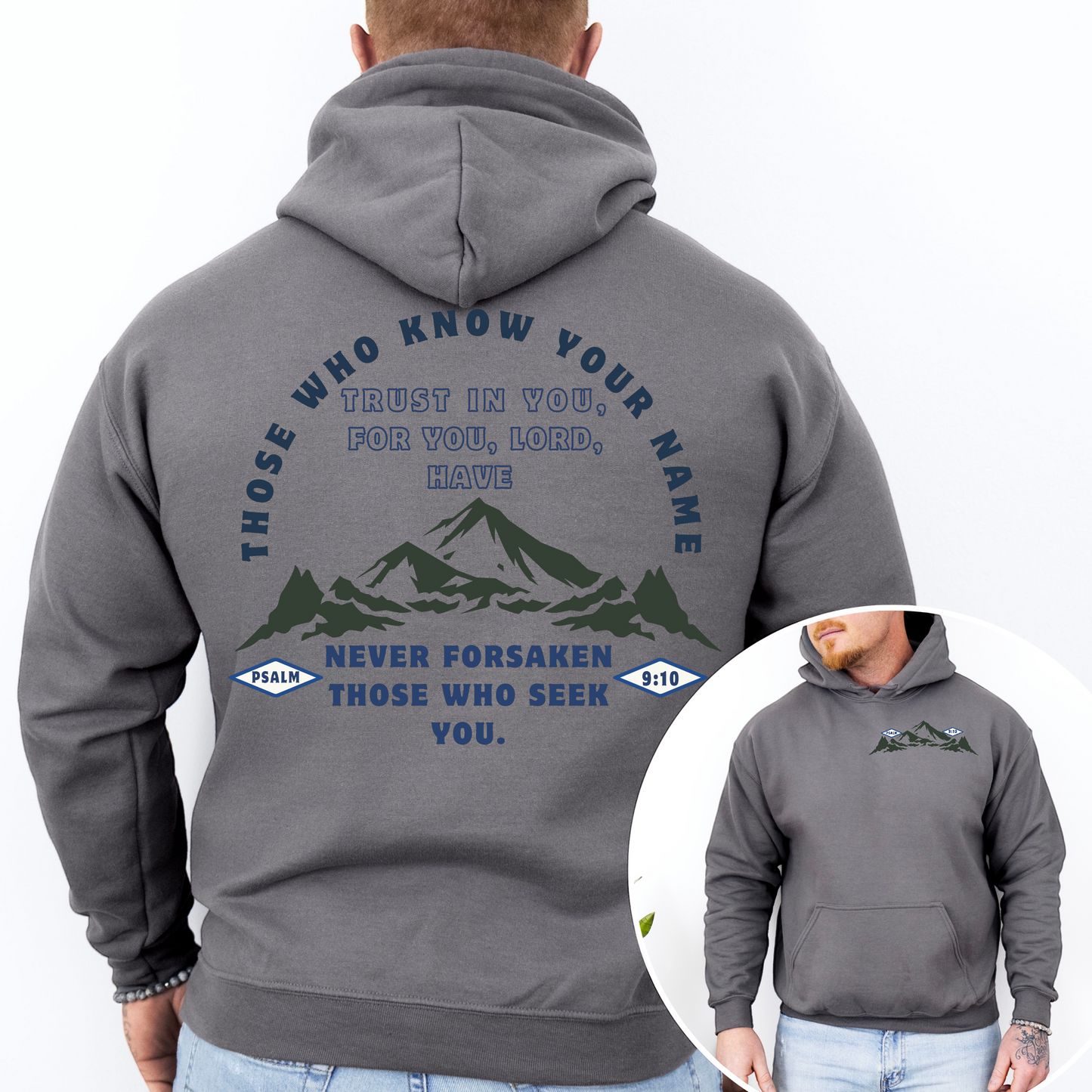 "Never Forsaken" Hooded Sweatshirt