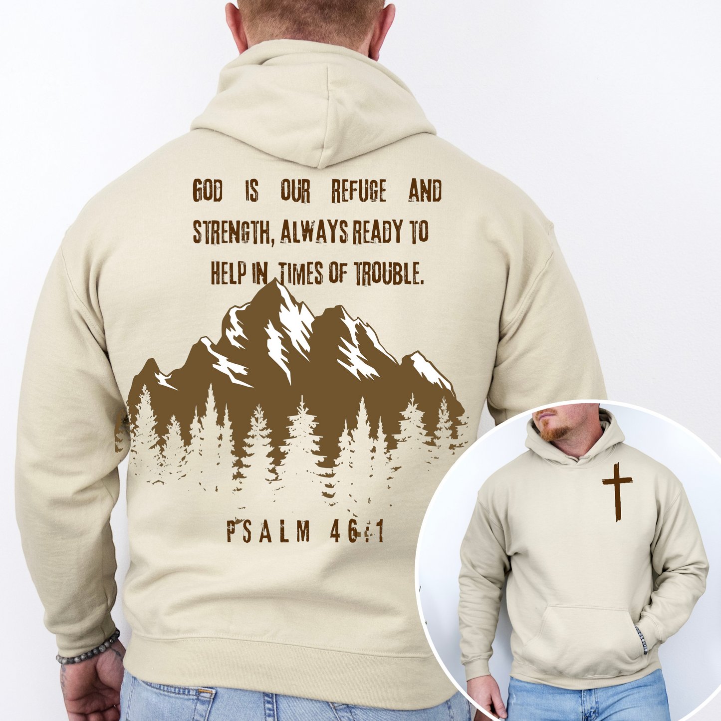 "God is our refuge" Hooded Sweatshirt
