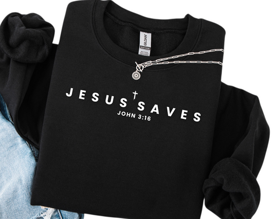 Jesus Saves Crewneck Sweatshirt