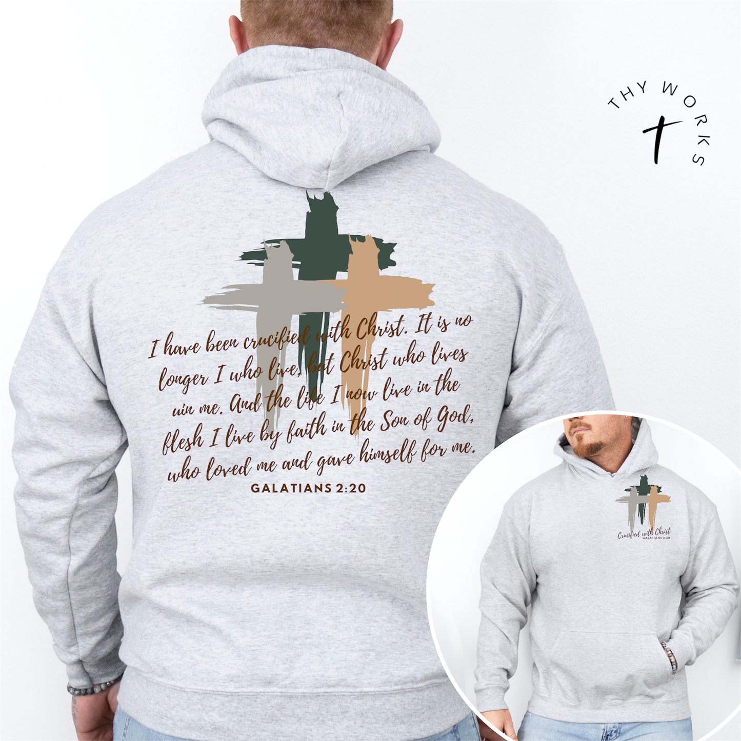 I have been crucified with Christ Hooded Sweatshirt