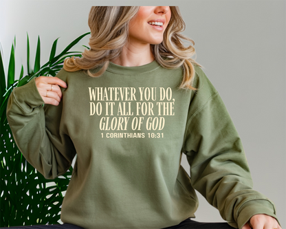 For the glory of God Crewneck Sweatshirt