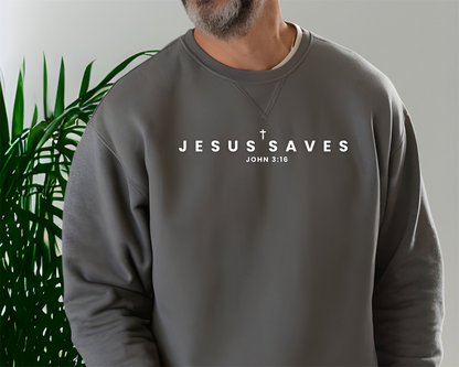Jesus Saves Crewneck Sweatshirt