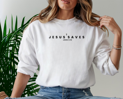 Jesus Saves Crewneck Sweatshirt