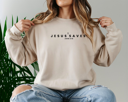 Jesus Saves Crewneck Sweatshirt